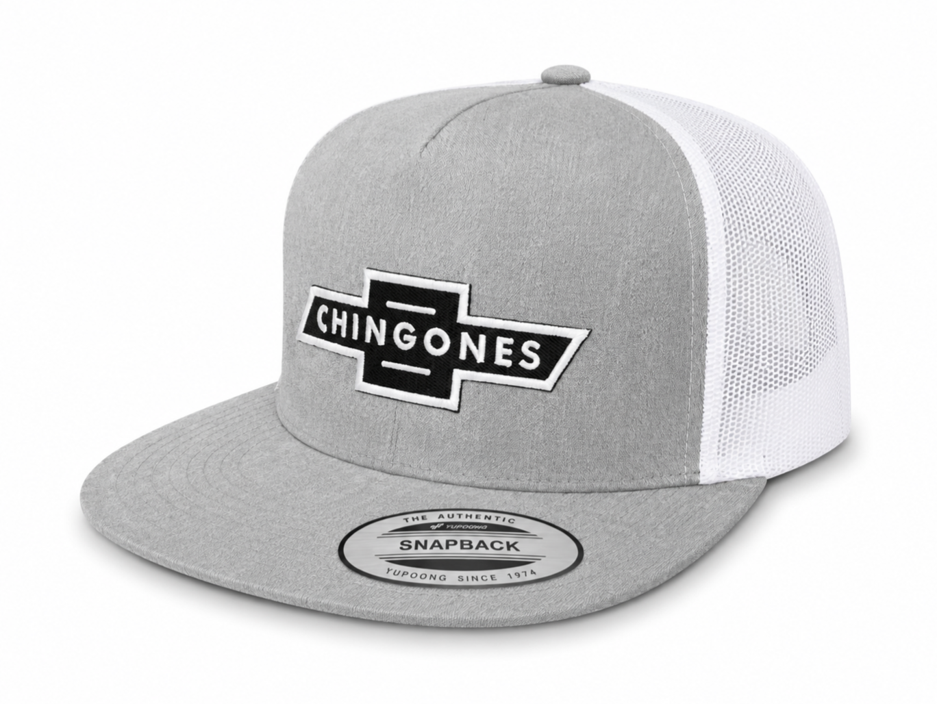 Chingones Patch Trucker (Heather Gray & White)