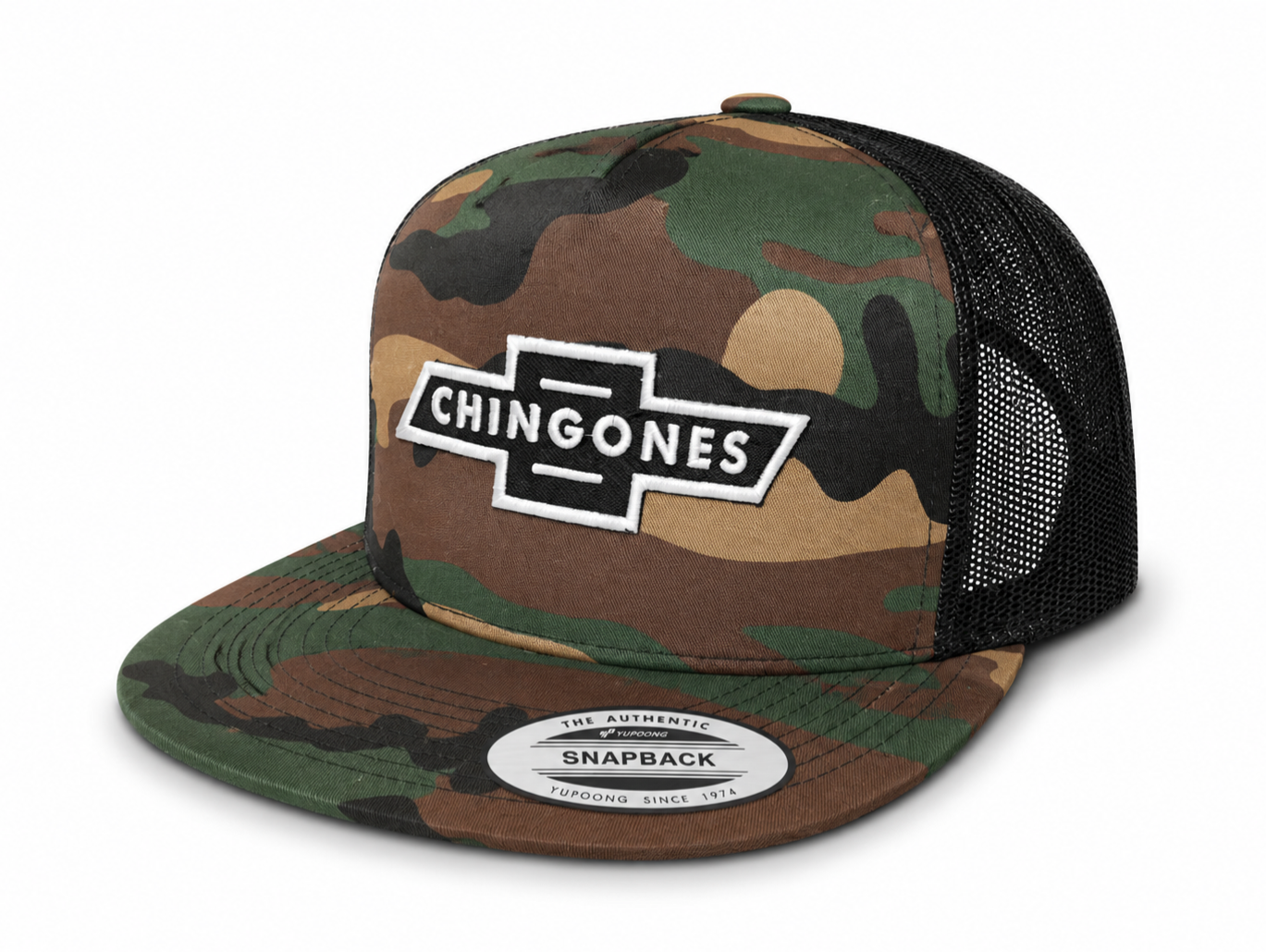 Chingones Patch Trucker (Camo & Black)