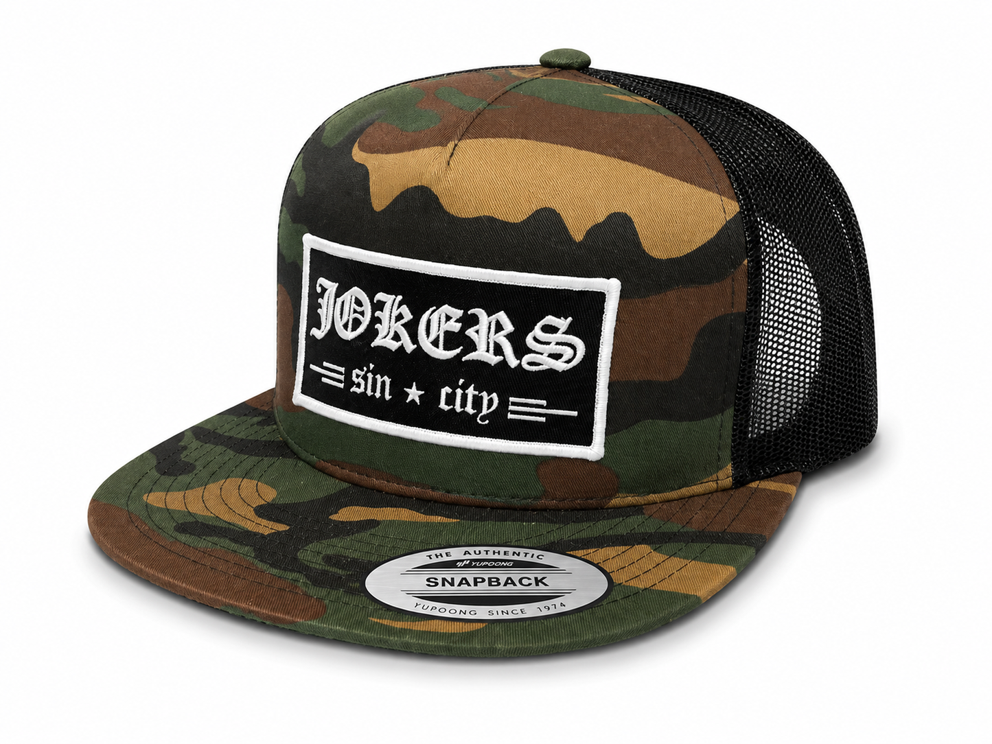 Jokers Old E Patch Trucker (Camo & Black)