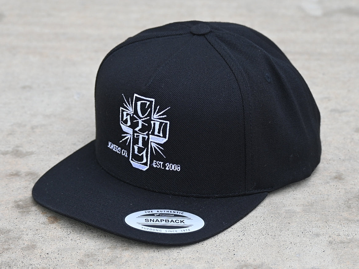 SCJ Cross Snapback (black) - Sin City Jokers