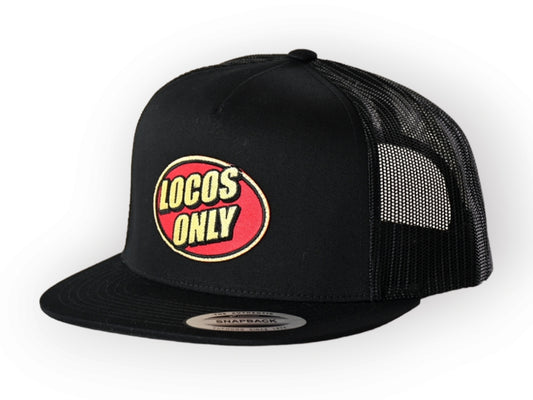 Locos Only Patch Trucker (Black w/red patch) - Sin City Jokers