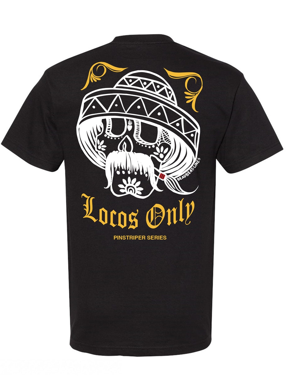 Locos Only Pinstriper Tee - Deadbeat Lines Men's T-Shirt – Sin