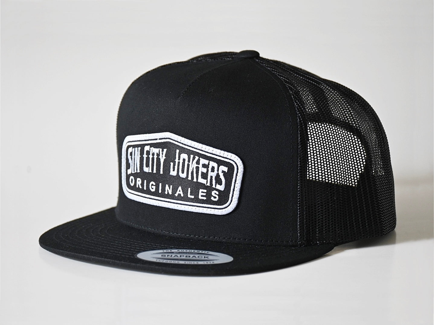 SCJ Black Trucker Hat - Originals Patch Snapback – Sin City