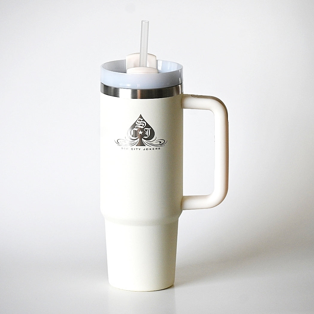 SCJ 30oz Tumbler - Ivory - Sin City Jokers