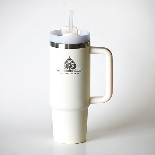 SCJ 30oz Tumbler - Ivory - Sin City Jokers