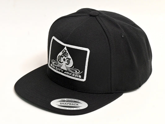 SCJ Pinstripe Spade Patch Snapback (Black)