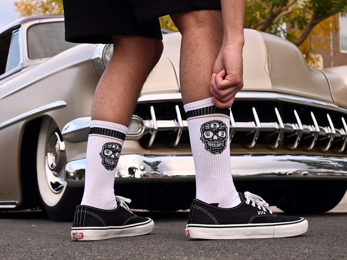 Jokes On You: Sugar Skull Crew Socks - Sin City Jokers