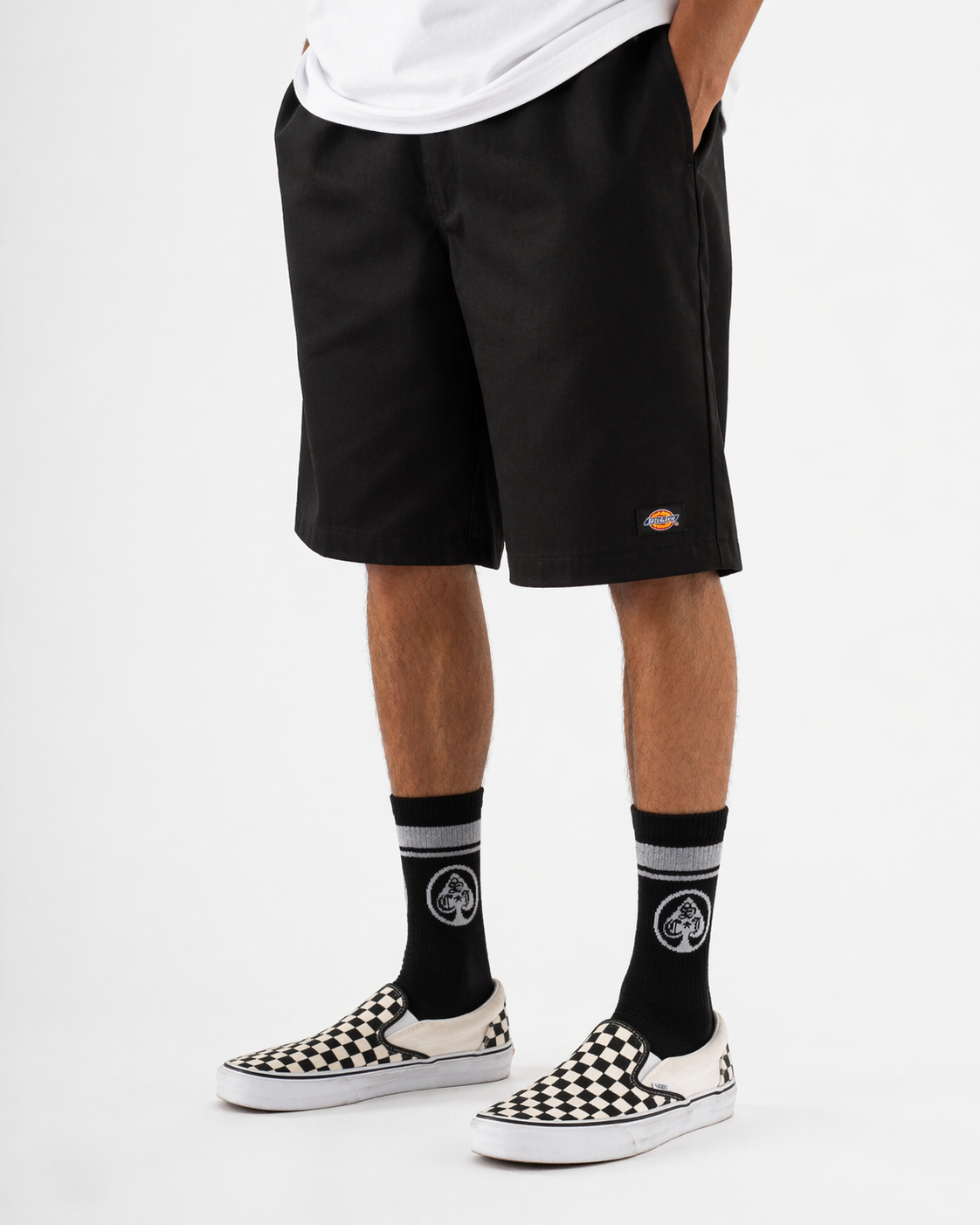 Jokes On You Mid-Crew Socks (black & gray)