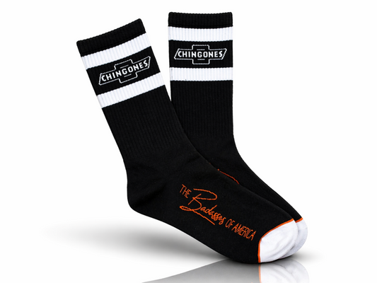 Chingones Mid-Crew Socks (black pair)