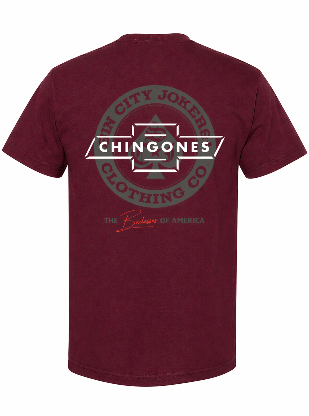 SCJ x Chingones Men's Burgundy Premium Tee