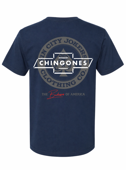 SCJ x Chingones Men's Navy Premium Tee