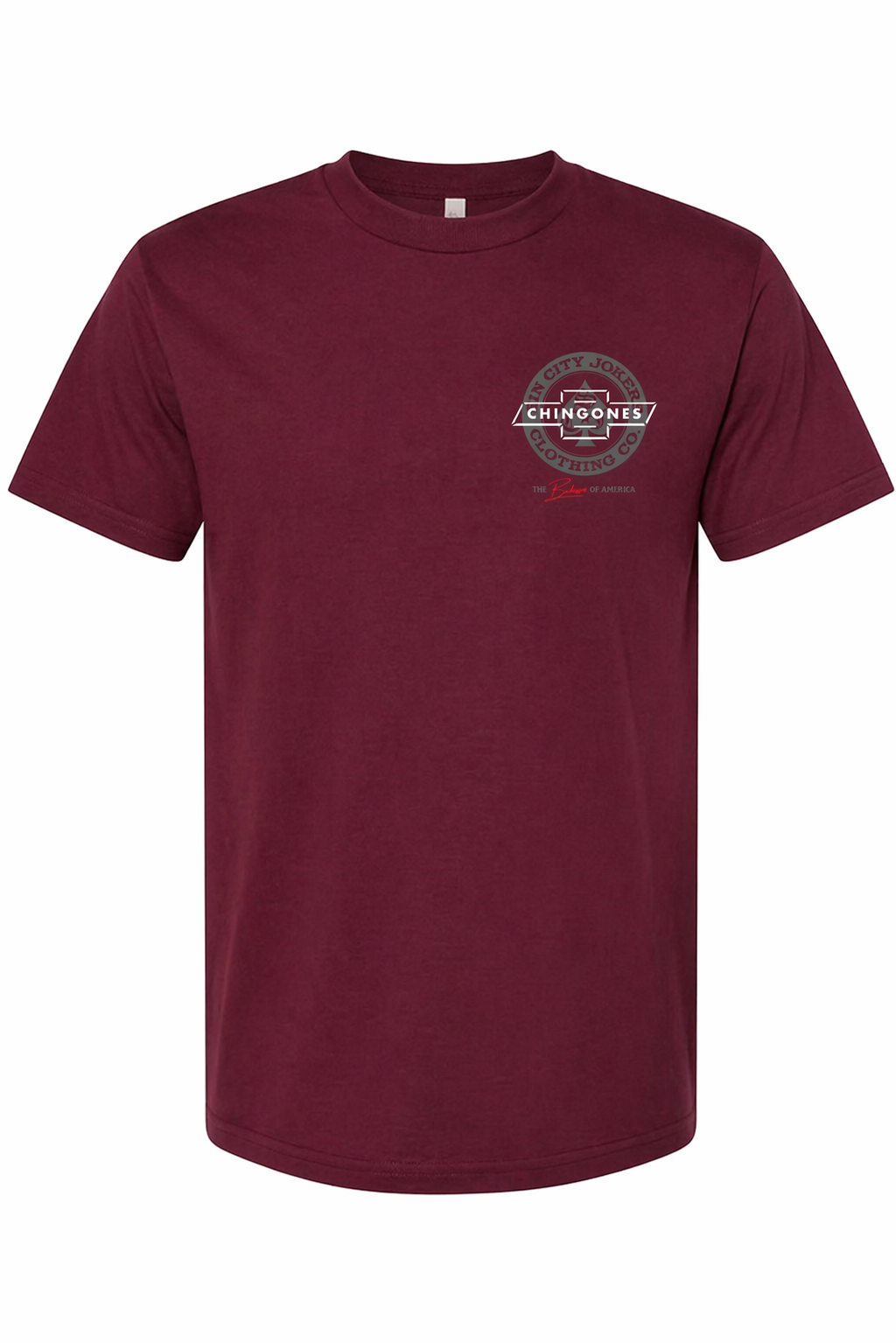 SCJ x Chingones Men's Burgundy Premium Tee
