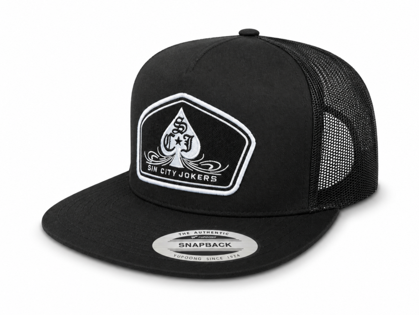 SCJ Pinstripe Spade Patch Trucker 2026 (Black)
