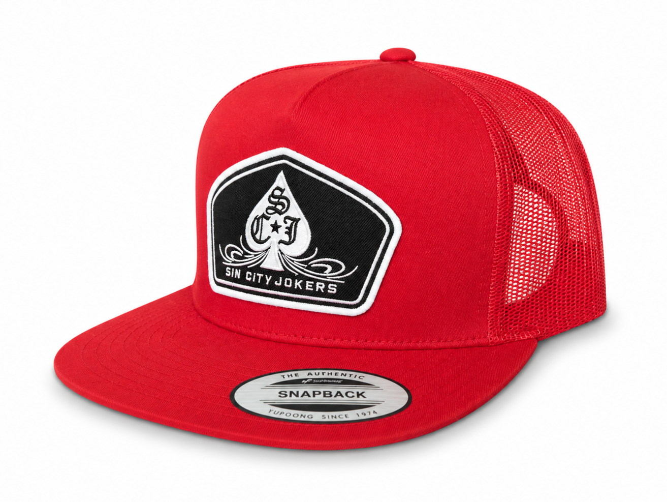 SCJ Pinstripe Spade Patch Trucker 2026 (Red)