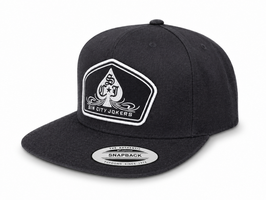 SCJ Pinstripe Spade Patch Snapback 2026 (Black)