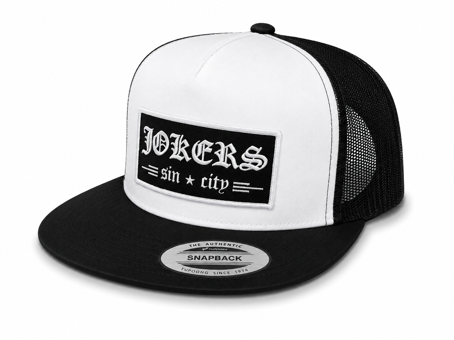 Jokers Old E Patch Trucker (White & Black)
