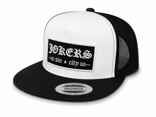 Jokers Old E Patch Trucker (White & Black)