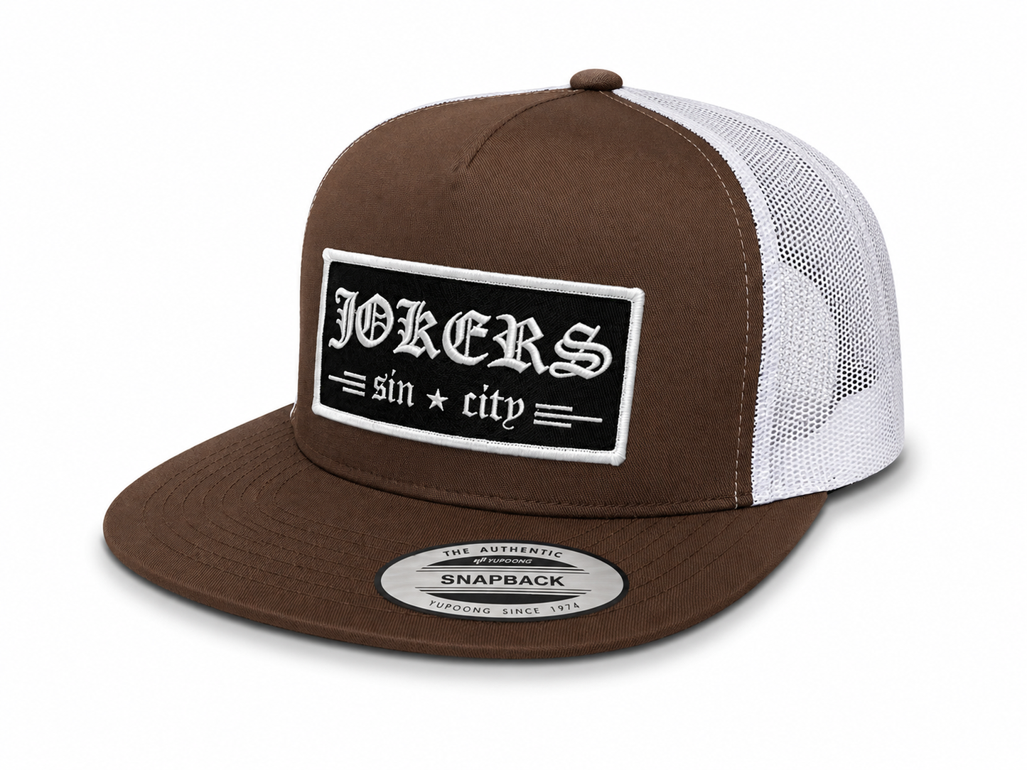 Jokers Old E Patch Trucker (Brown & White)