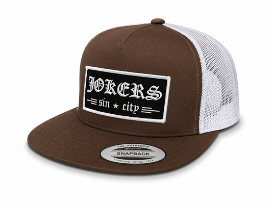Jokers Old E Patch Trucker (Brown & White)