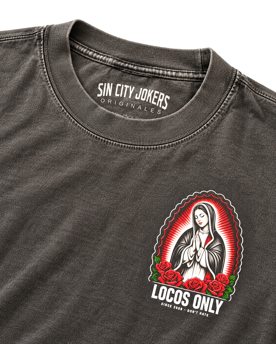 Locos Only: Our Lady Men's Max Heavyweight Garment-Dyed Tee