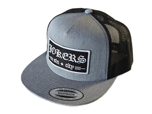 Jokers Old E Patch Trucker (Heather Gray and Black)