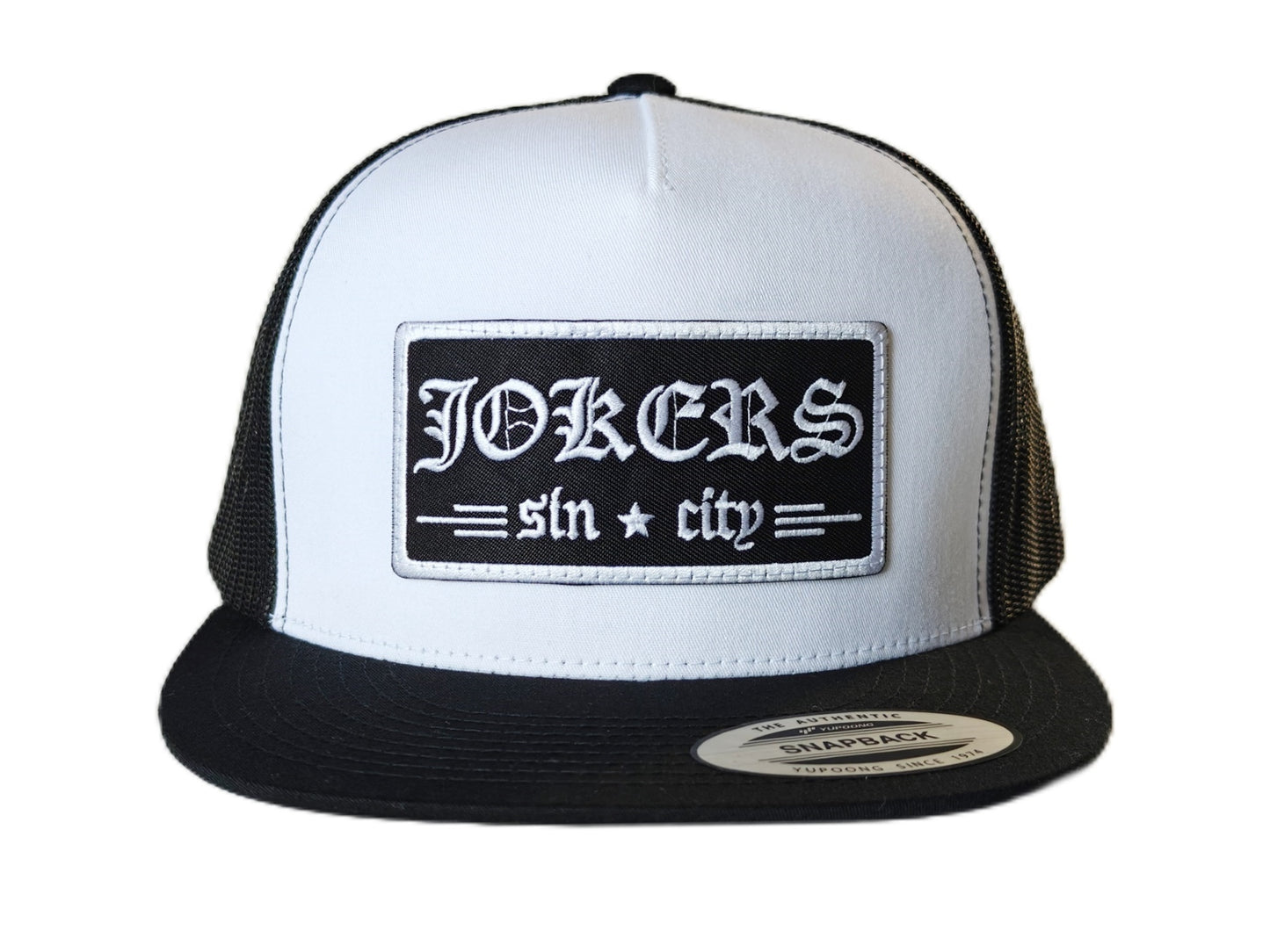 Jokers Old E Patch Trucker (White & Black)