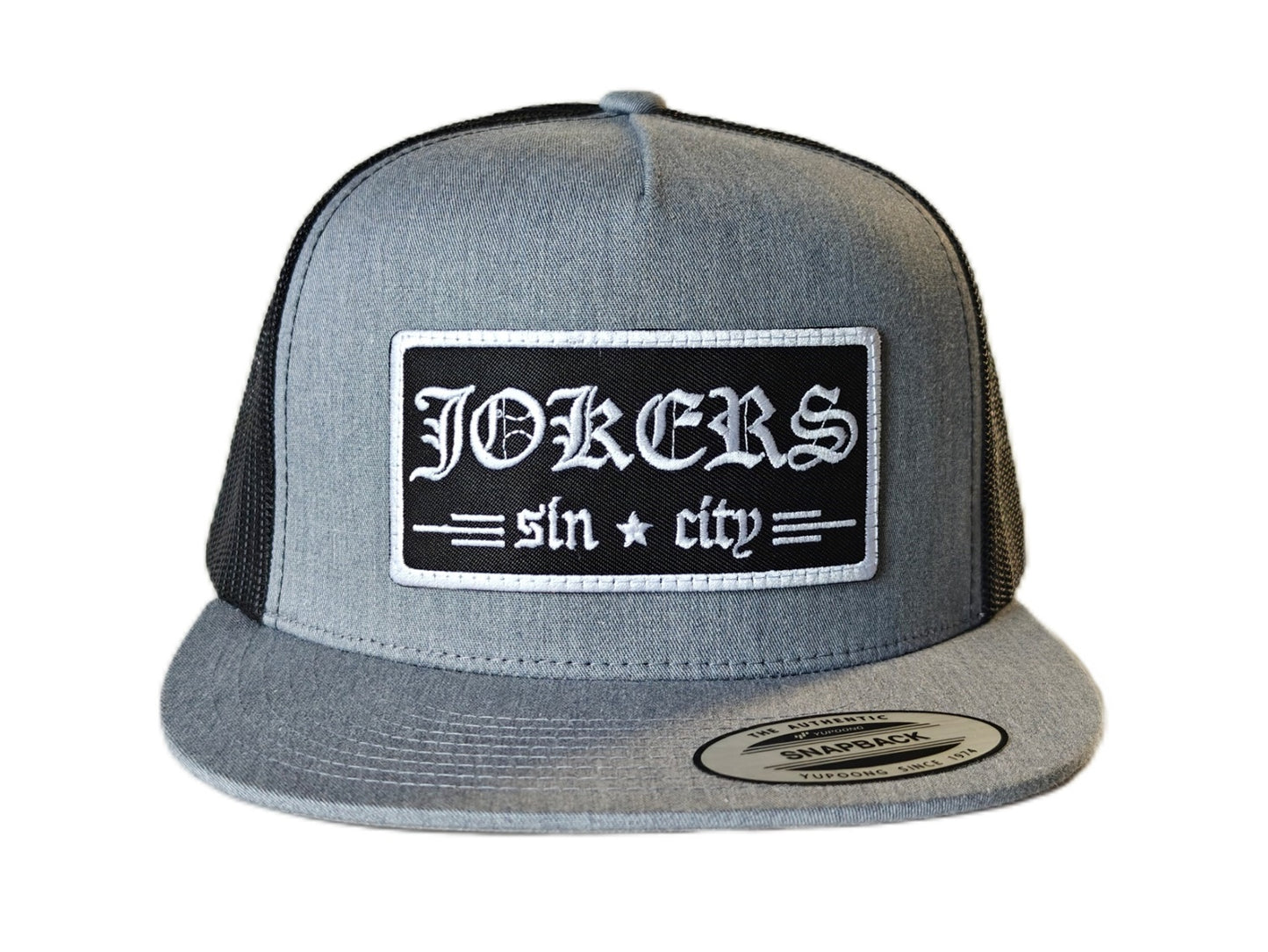 Jokers Old E Patch Trucker (Heather Gray and Black)