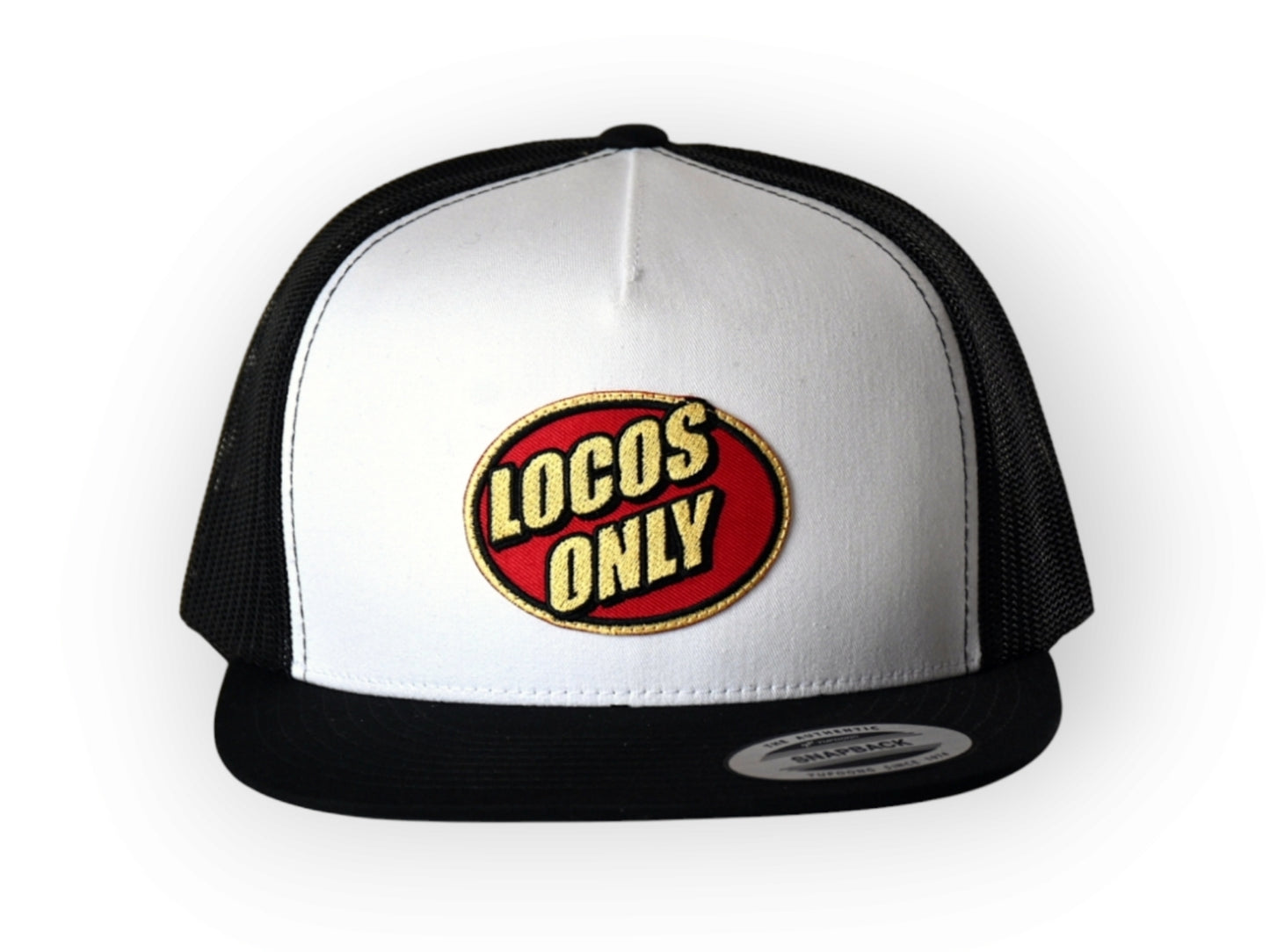 Locos Only Patch Trucker (White & Black w/red patch) - Sin City Jokers