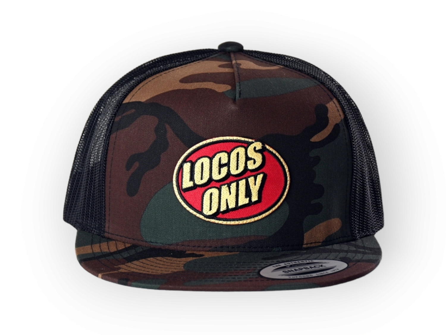 Locos Only Patch Trucker (Camo w/red patch) - Sin City Jokers