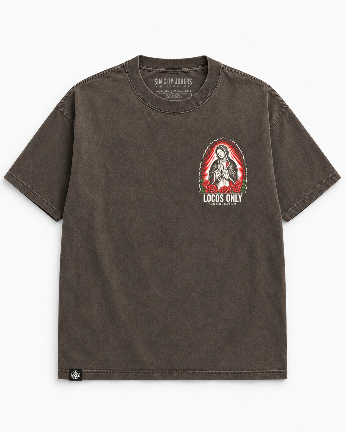 Locos Only: Our Lady Men's Max Heavyweight Garment-Dyed Tee