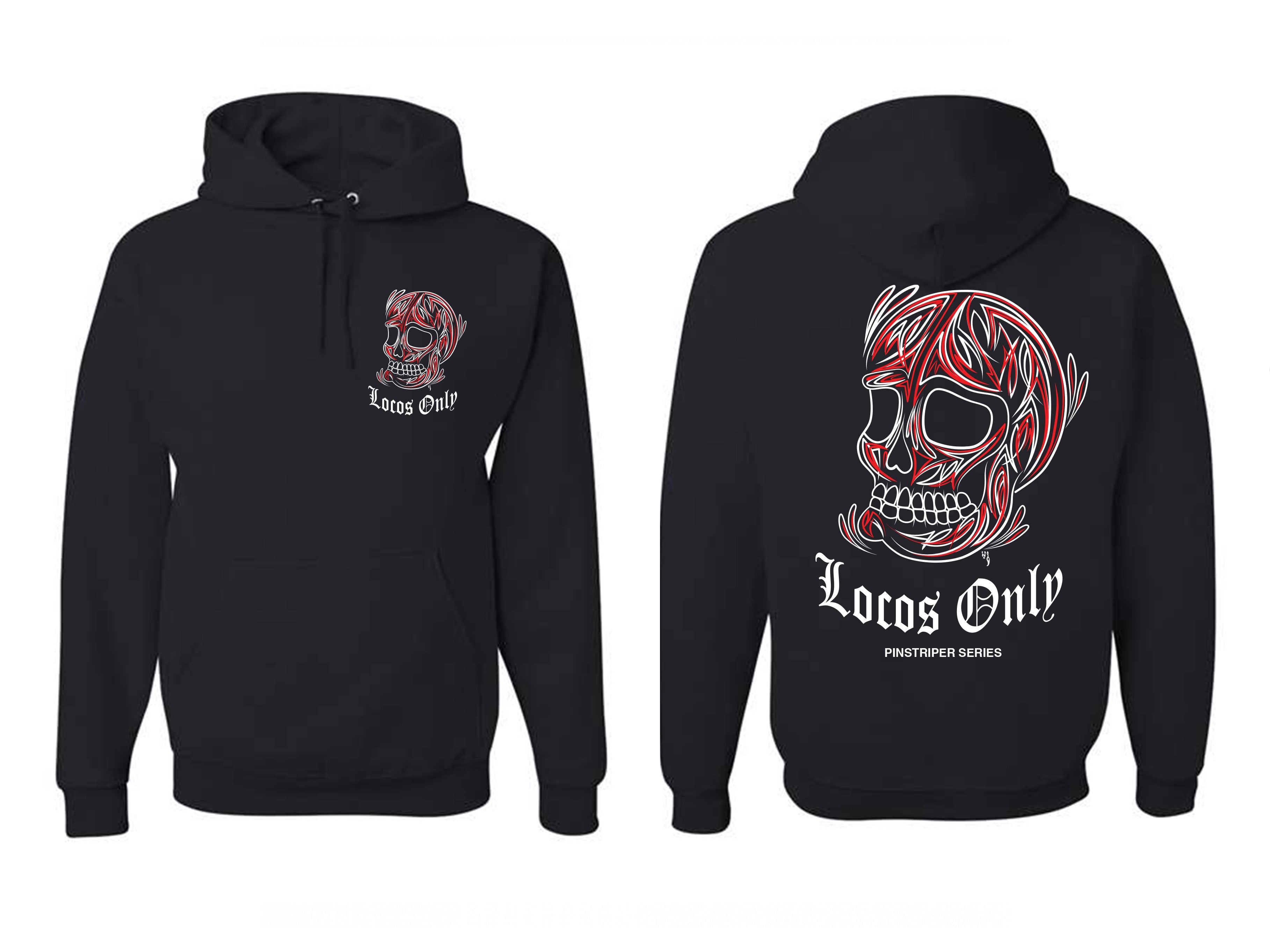 Locos Only: Original Pinstripe Hoodie (Pullover) - Men's Fleece