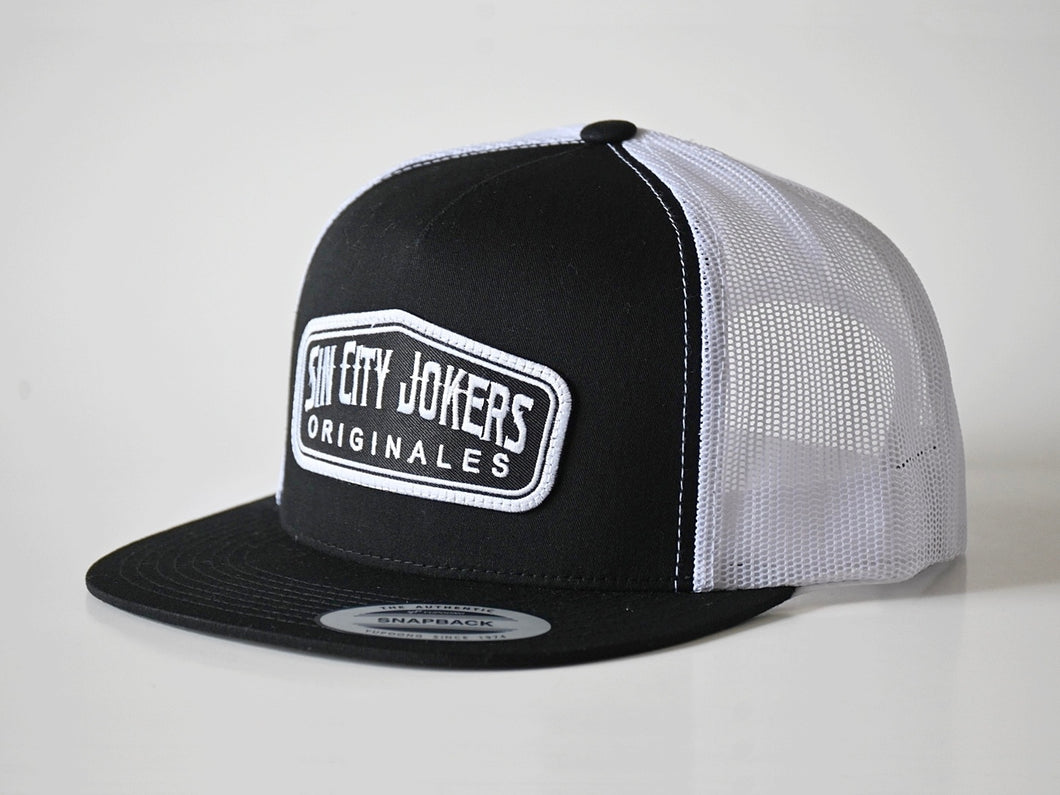 SCJ Originals Patch Trucker (Black & White) - Sin City Jokers