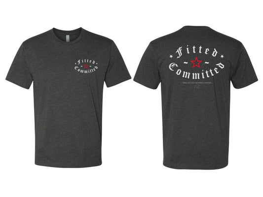 Old English FAC Men's Tee (Charcoal Heather Gray) - Sin City Jokers