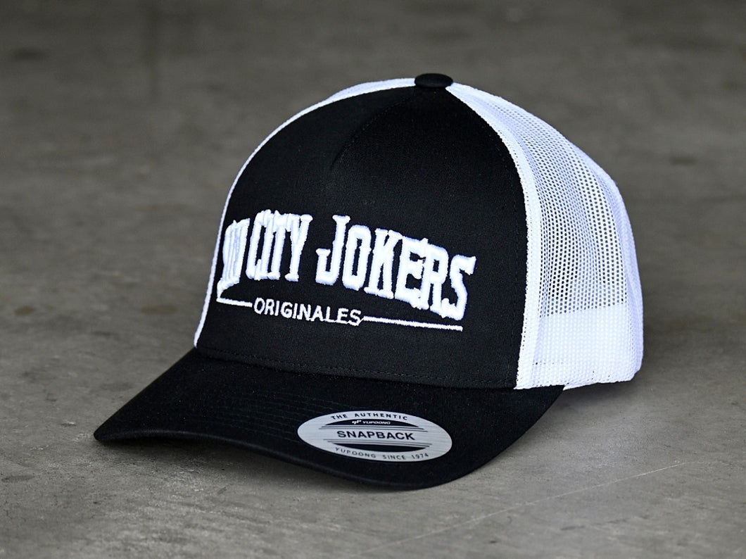 SCJ Originales Retro Trucker Hat (Black & White) - Sin City Jokers