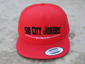 SCJ Originales Red Trucker (Black & White) - Sin City Jokers