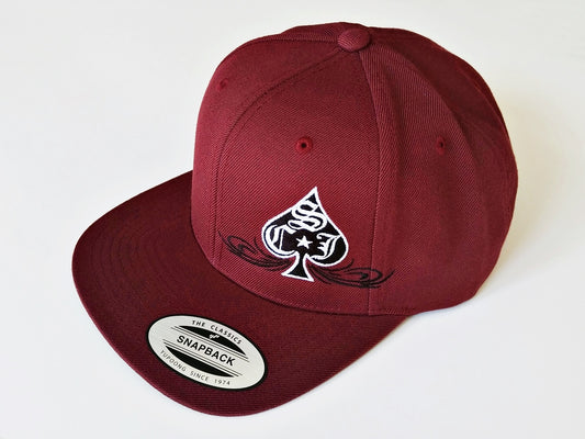 SCJ Spade Burgundy Snapback Hat