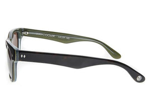 Tres Noir Waycooler Glasses (moss + tortoise)