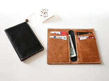 SCJ Front Pocket Full Leather Bi-fold Wallet (2-tone with Natural Color Stitching)
