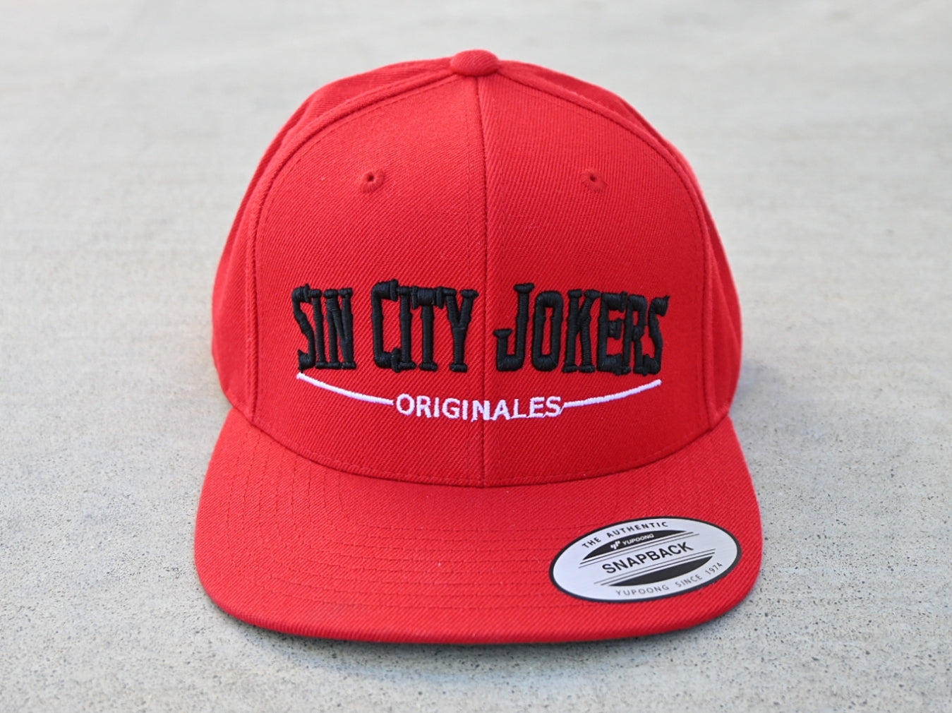 SCJ Originales Snapback (Red with Black & White) - Sin City Jokers
